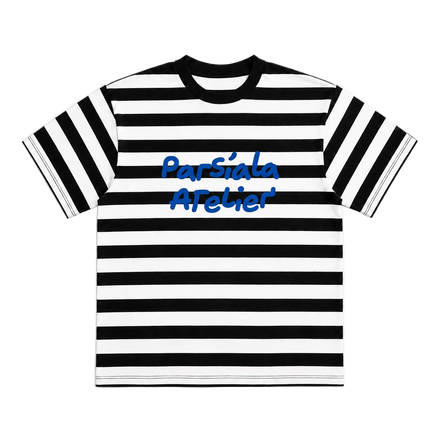 "ATELIER UNIFORM" OVERSIZED STRIPED T-SHIRT - Black/White