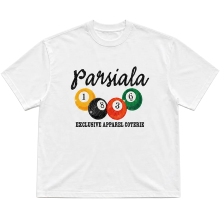 "BILLIARDS" OVERSIZED T-SHIRT - White