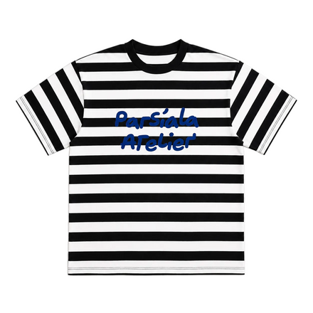 "ATELIER UNIFORM" OVERSIZED STRIPED T-SHIRT - Black/White