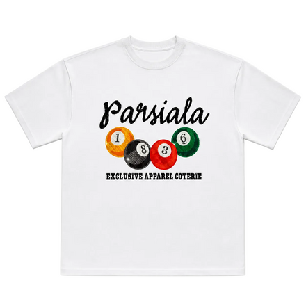 "BILLIARDS" OVERSIZED T-SHIRT - White