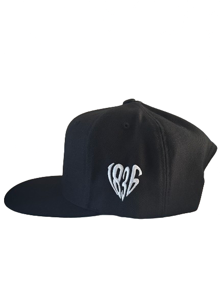 "Drip" Logo Flat-Bill Snapback Cap - Black